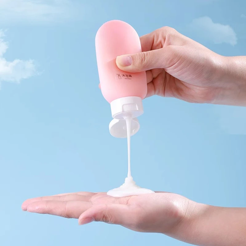 3 قطعة/المجموعة إعادة الملء زجاجة 60 مللي لينة غسول الحاويات أنبوبة ضغط زجاجة فارغة المحمولة السفر زجاجة شامبو #3