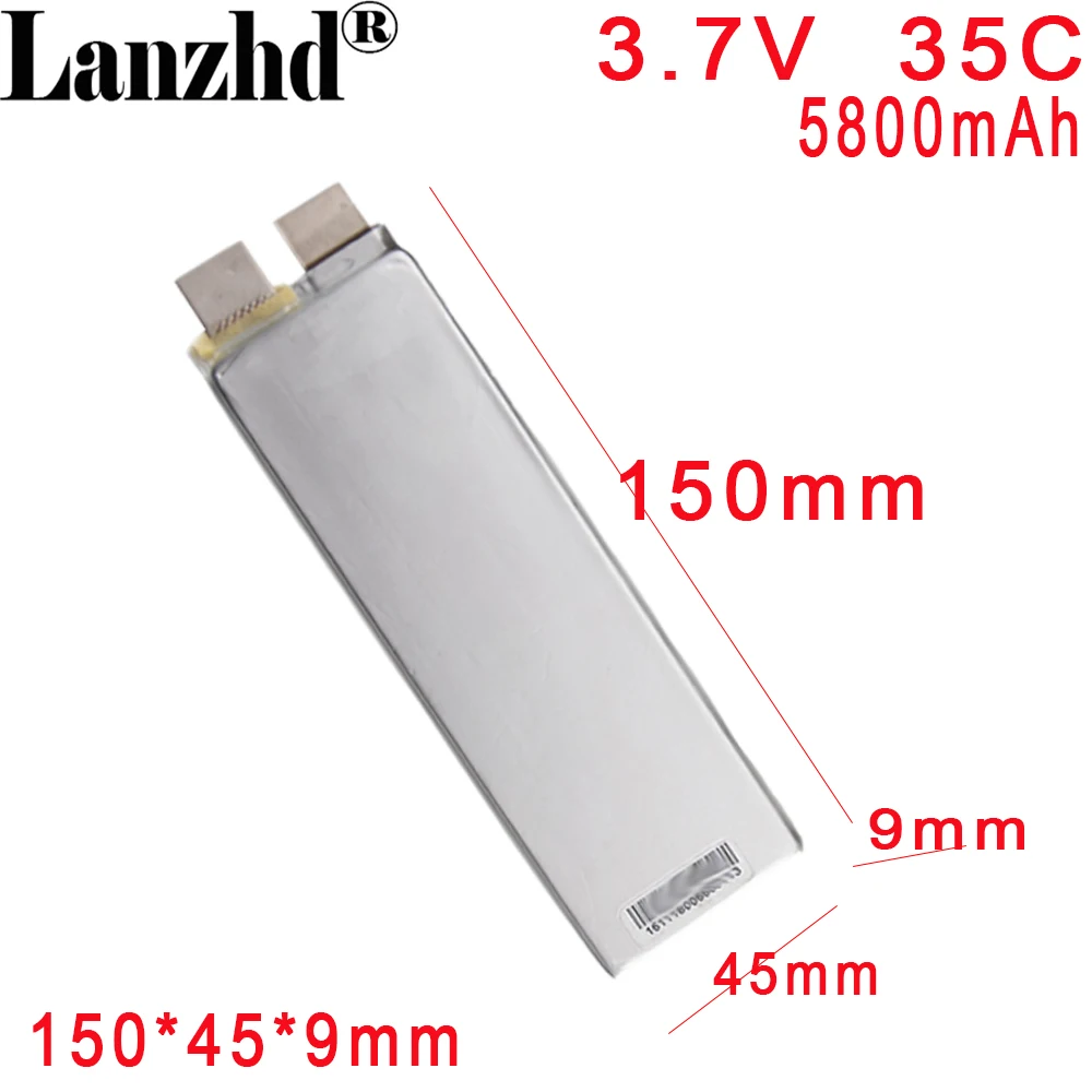 3.7V High ratio 35C Li-ion 5800mah DIY Weld For Car boat model toy remote control aircraft assembly battery 9345150