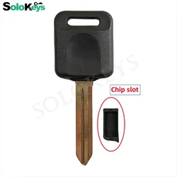 10Pcs/Lot SOLOKEYS Replacement Auto Transponder Key Shell Fob for Nissan Car Holder Chip Hollow With Double Sided Printed LOGO