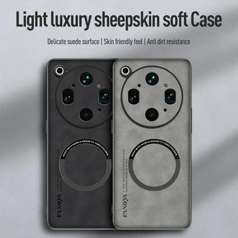 

For OPPO Find X9 Ultra Magnetic PU Leather Phone Case for OPPO Find X9 Pro Back Cover Silicone Shockproof Full Protection Case