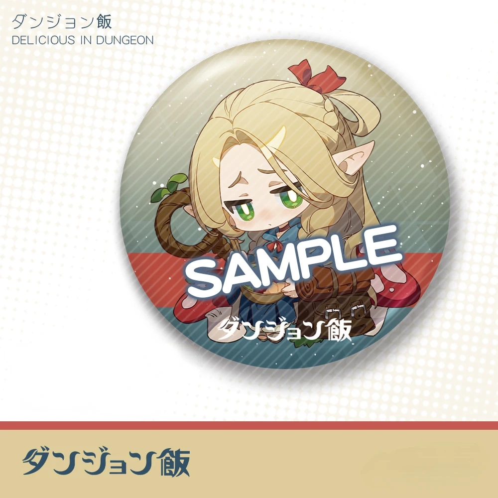 58 มม.การ์ตูน Marcille ผมสีทอง Kawaii เลเซอร์เครื่องแต่งกาย Badge Tinplate ไม่สม่ําเสมออุปกรณ์เสริมร้อนขายอุปกรณ์กันน้ํา