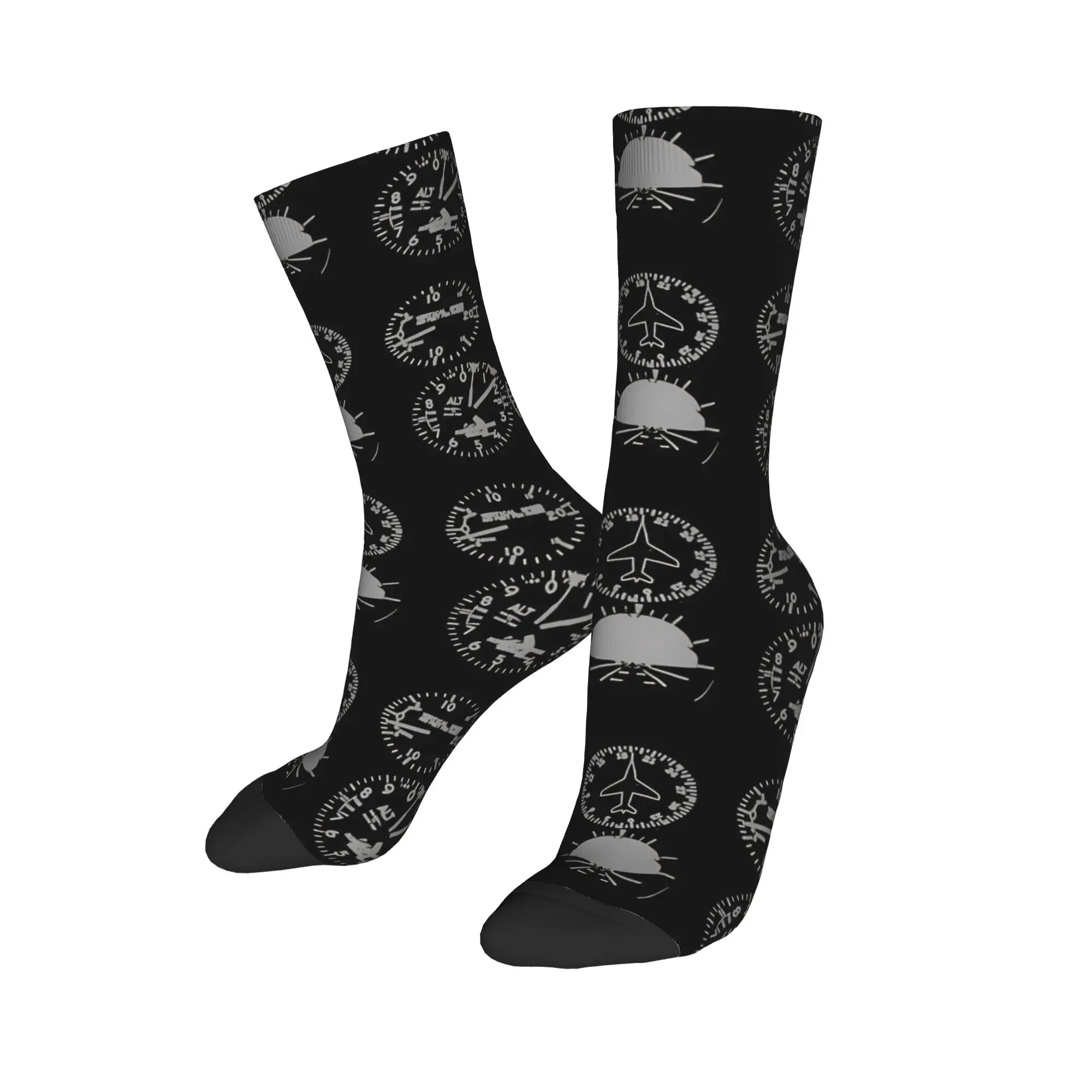 New Male Men Socks Hip Hop Light Aircraft Dashboard Sock Polyester  High Quality Women's Stockings Spring Summer Autumn Winter
