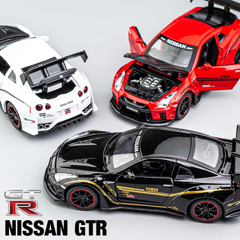 1:32 Nissan Skyline Ares GTR R34 R35 Alloy Sports Car Model Diecasts Metal Racing Car Model Simulation Collection Kids Toy Gifts