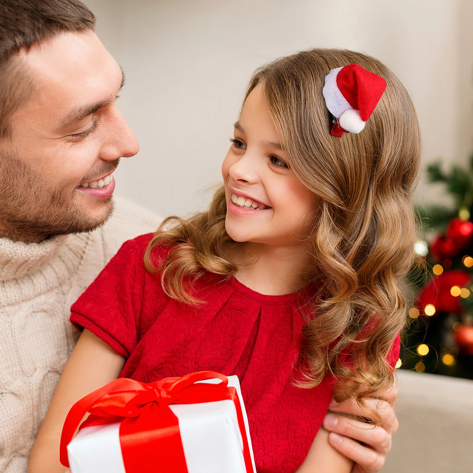 

6Pcs Christmas Hats Hairpin for Girls Babies Durable Material Suitable All Hair Types Accessories Bulk Clips Hair Care Styling