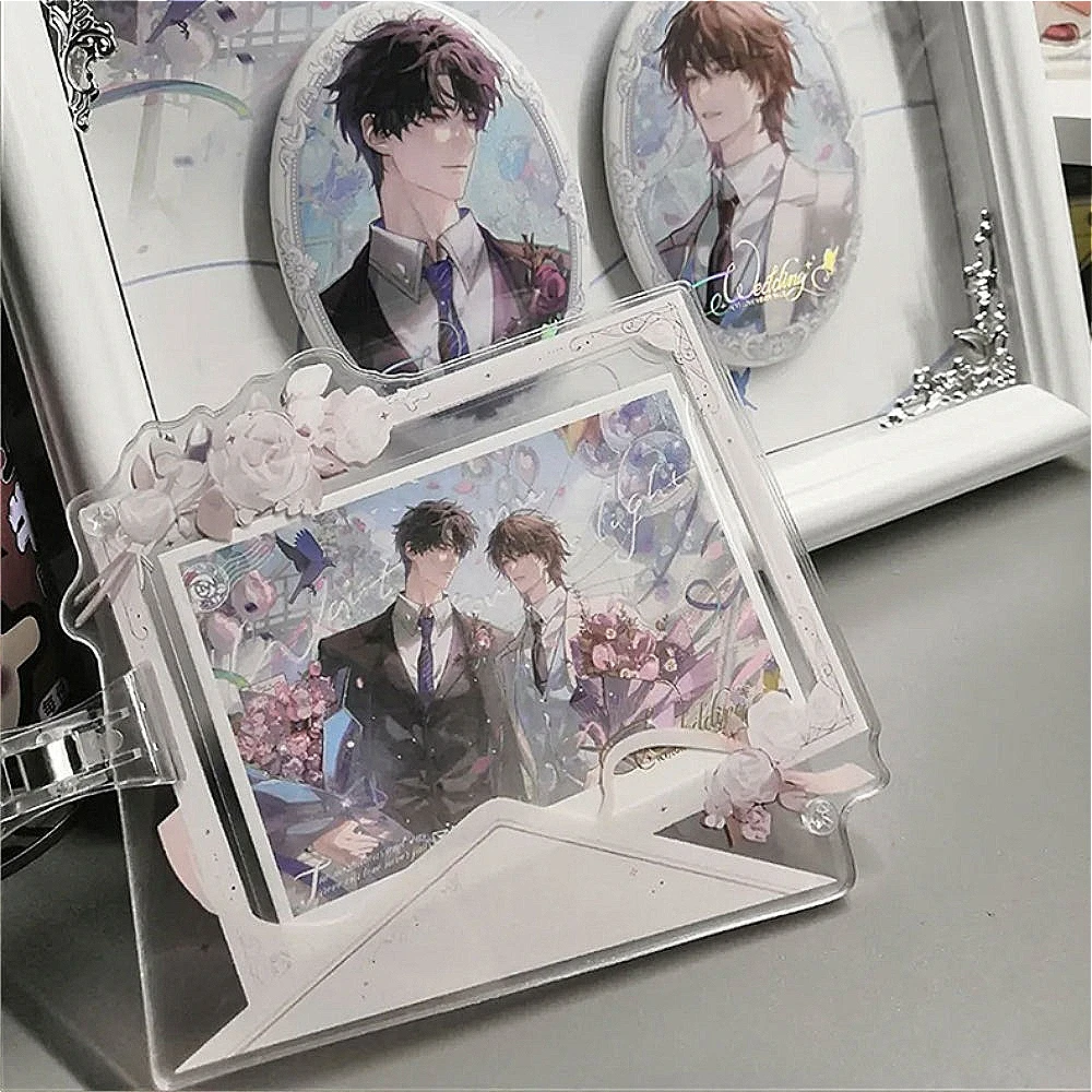 3 Inch Acrylic Card Cover Badge Photo Display Frame Small Card Decorative Protection Frame Cosplay Tabletop Decor Fans Gift