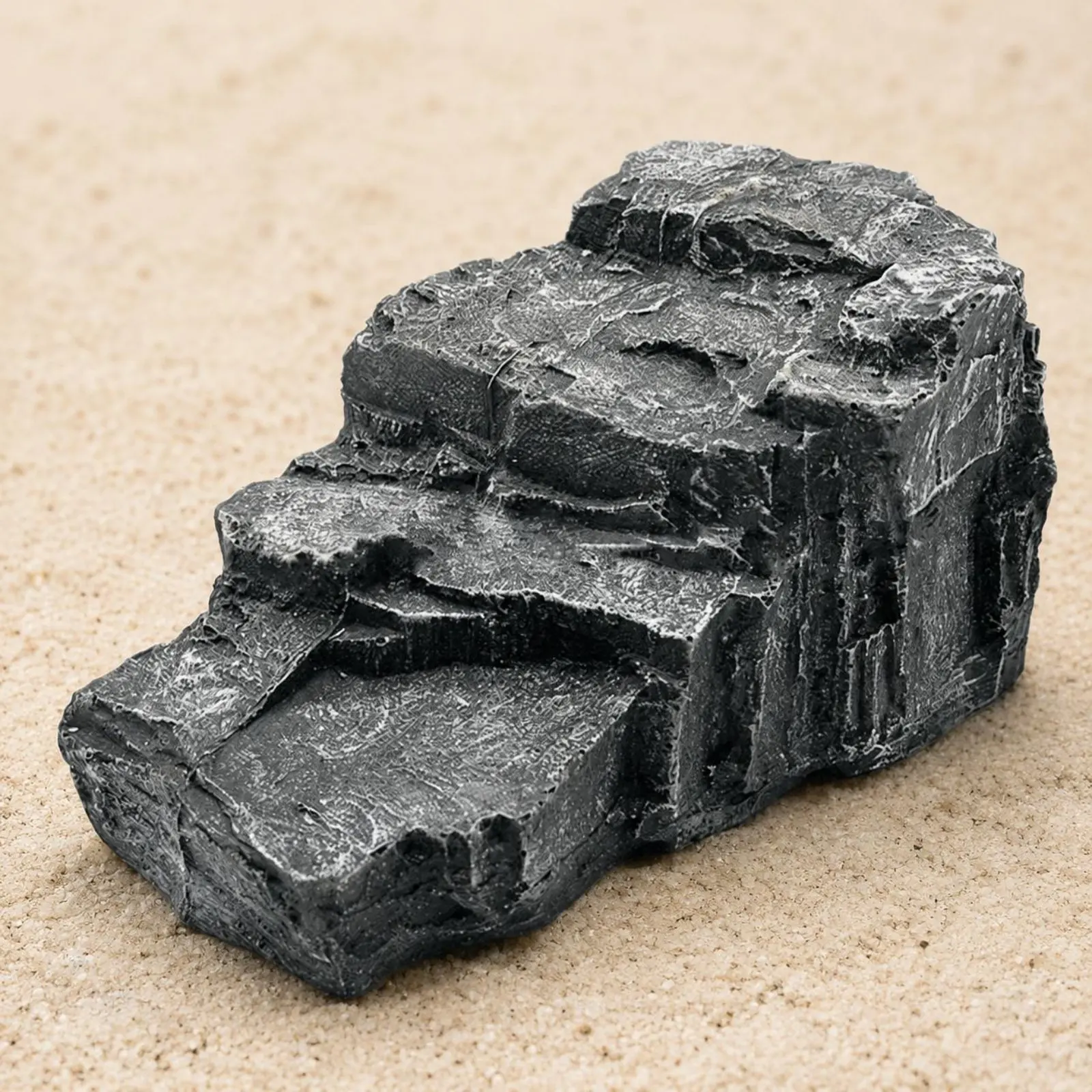 Rock Basking Platform Stepped Turtle Basking Platform Textured Rock Decor Decorative Pet Habitat Item Ph Neutral