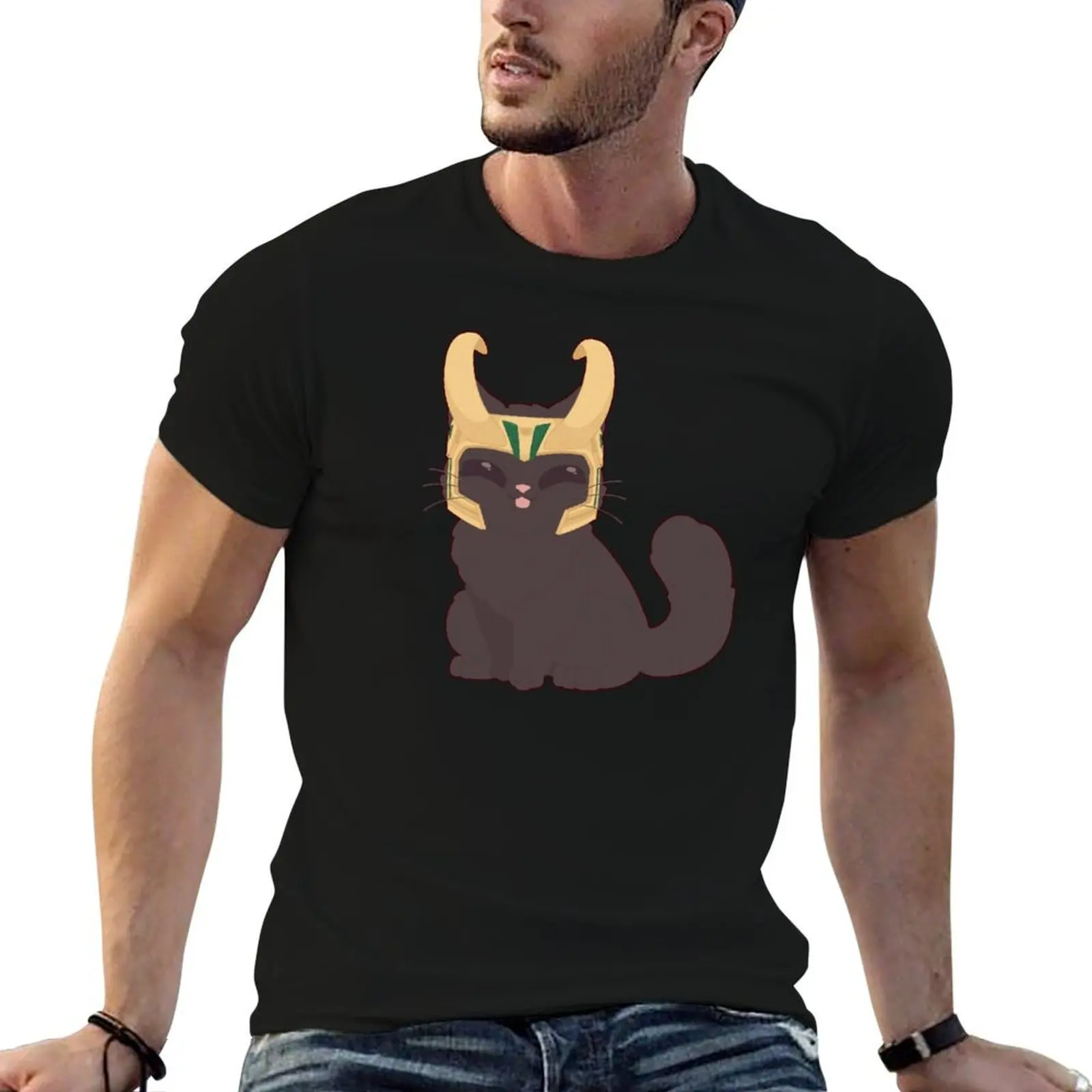 

Trickster Cat T-Shirt black cotton t-shirt plain for man package anime t shirts oversize T-Shirt