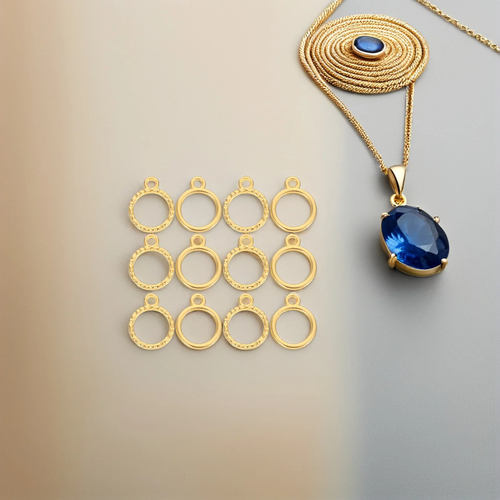 

100pcs Mini Resin Jewelry Frames Hollow Metal Bezel Pendants Round Charms For Diy Earrings Necklaces Bracelets Zinc Alloy