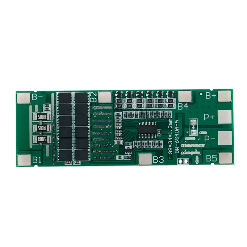 24V 6S 40A 18650 Li-Ion Lithium Battery Poretect Board Solar Lighting Bms Pcb With Balance For Ebike Scooter