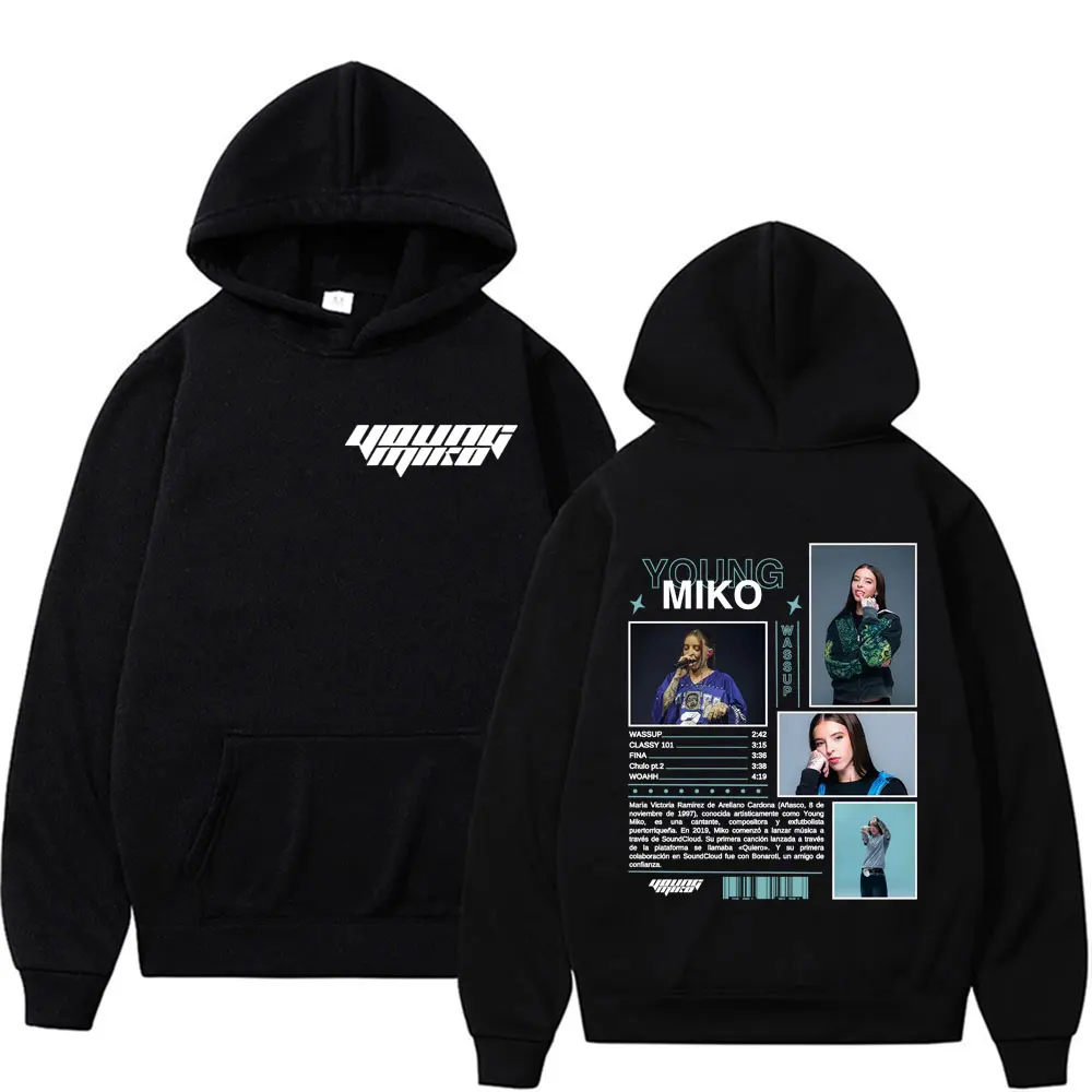 

Young Miko Wassup Album 2025 Tour Merch пуловер для мужчин и женщин одежда Harajuku модная винтажная готическая толстовка с капюшоном большие толстовки