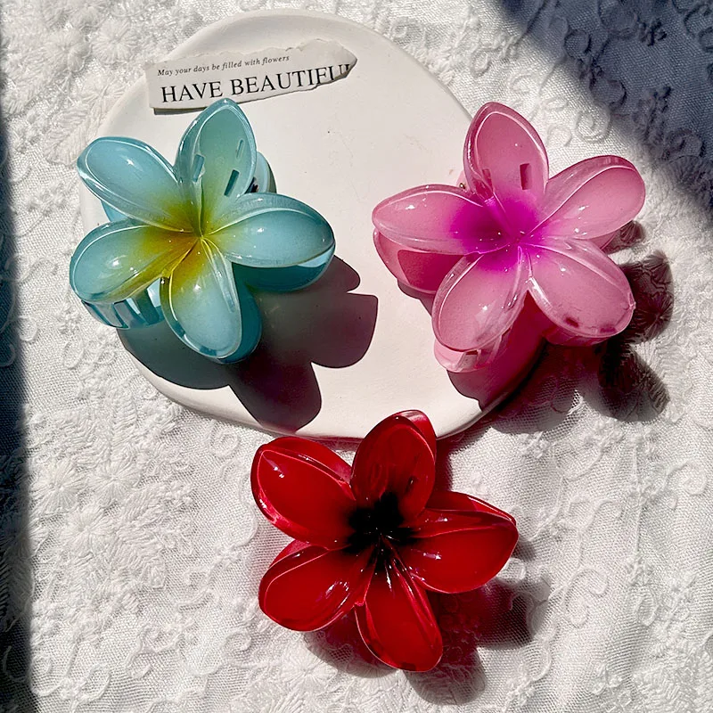 Women Elegant Irregular Flower Hair Clips Summer Fashion Shark Hairpins Barrettes For Girls Beach Ponytail Clip Hair Accessories image 5