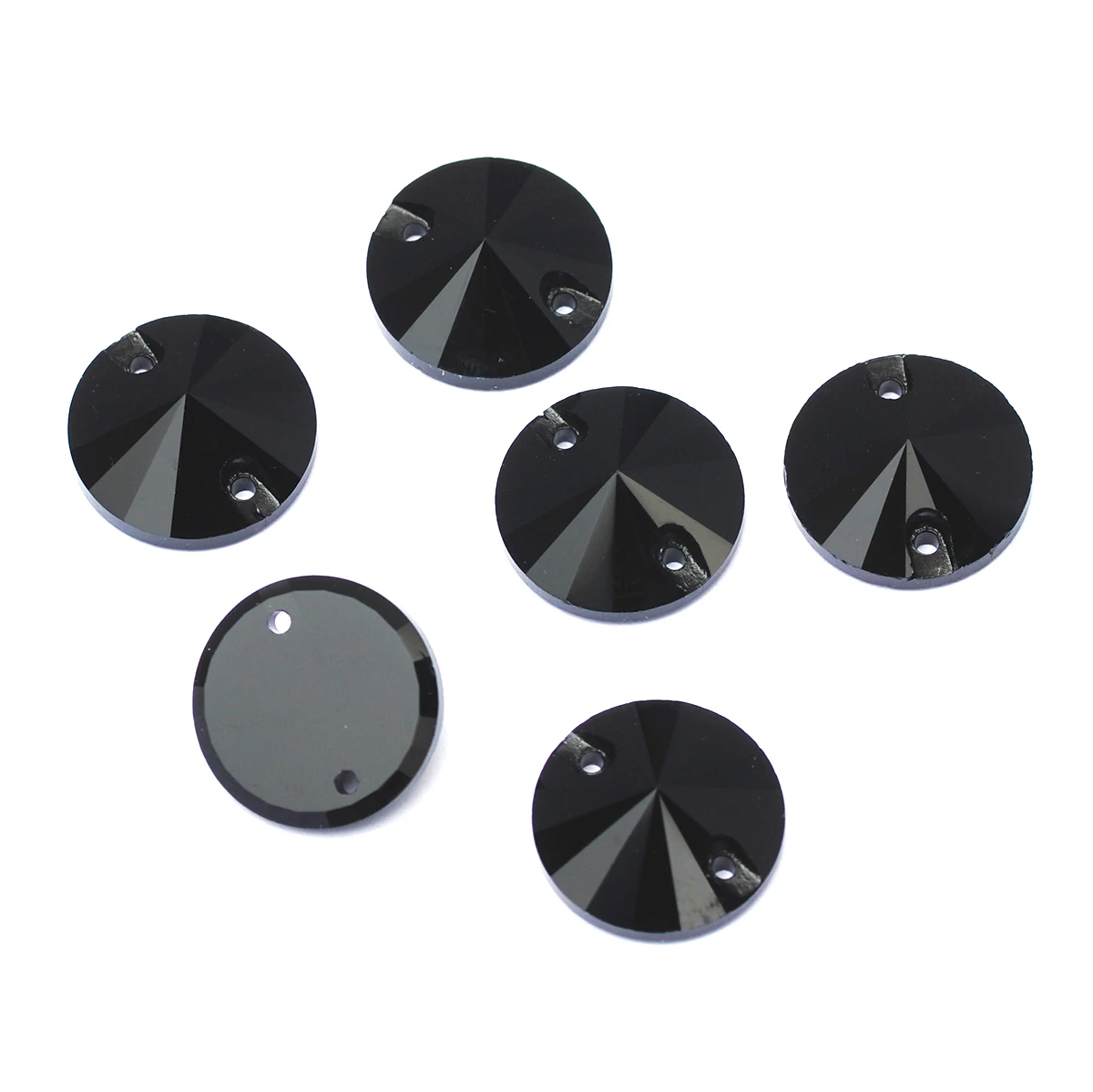 Pubrilex Crystal Jet Black Strass Flache Aufnähsteine Premium K9 Glas-Edelsteine für Handarbeiten, Kleidung, DIY-Basteln – Detail 8