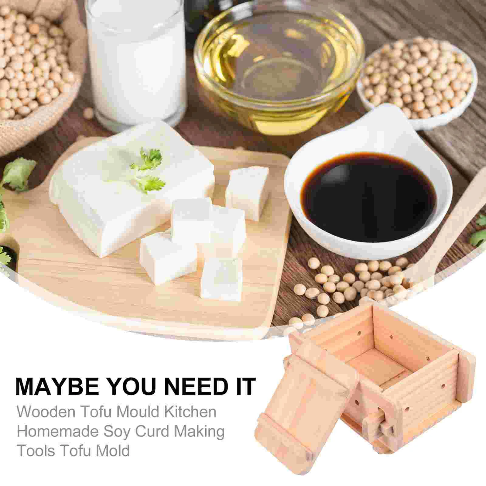 Wooden Tofu Press Mould Soybean Curd Making Machine Cheese Maker Press Tofu Maker Pressing for Home