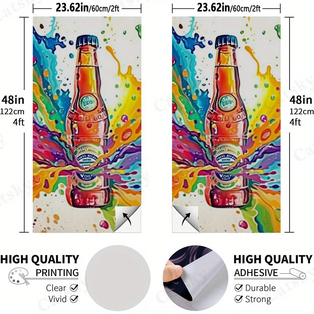 Color Splash Drink   Sandbag Board Sticker.This sandbag board sticker is made from high-quality materials, offering excellent du
