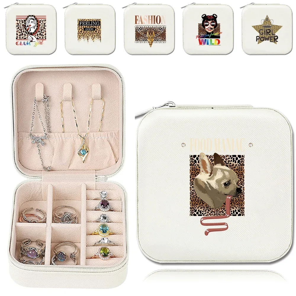 

Jewelry Organizer Display Travel Jewelry Boxes Portable Earrings Necklace Box Leather Storage Joyeros Organizador De Joyas