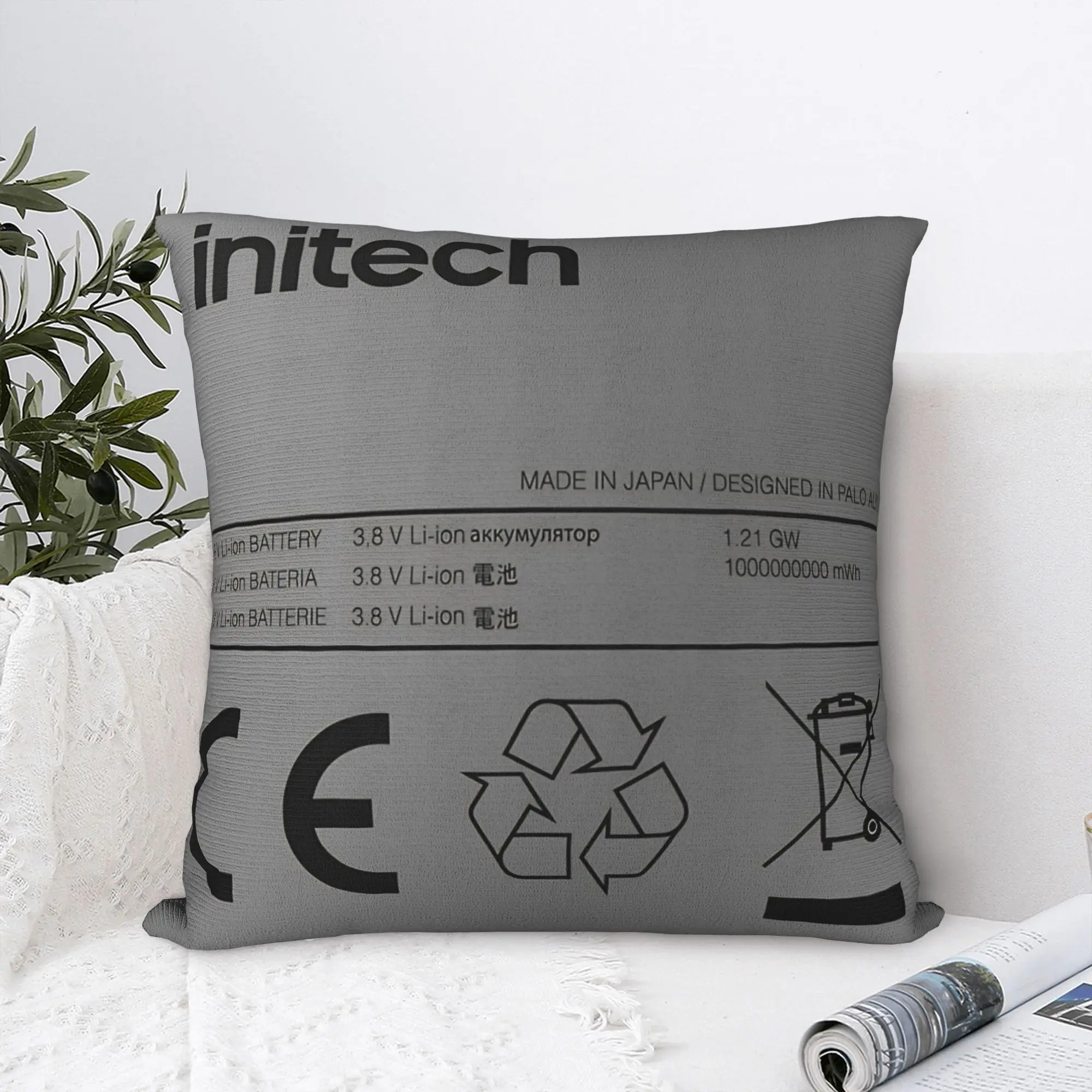 Swollen Battery Square Pillowcases Polyester Bed Car Funny Meme Cushion Cover Cool Decor Pillowcase 45*45