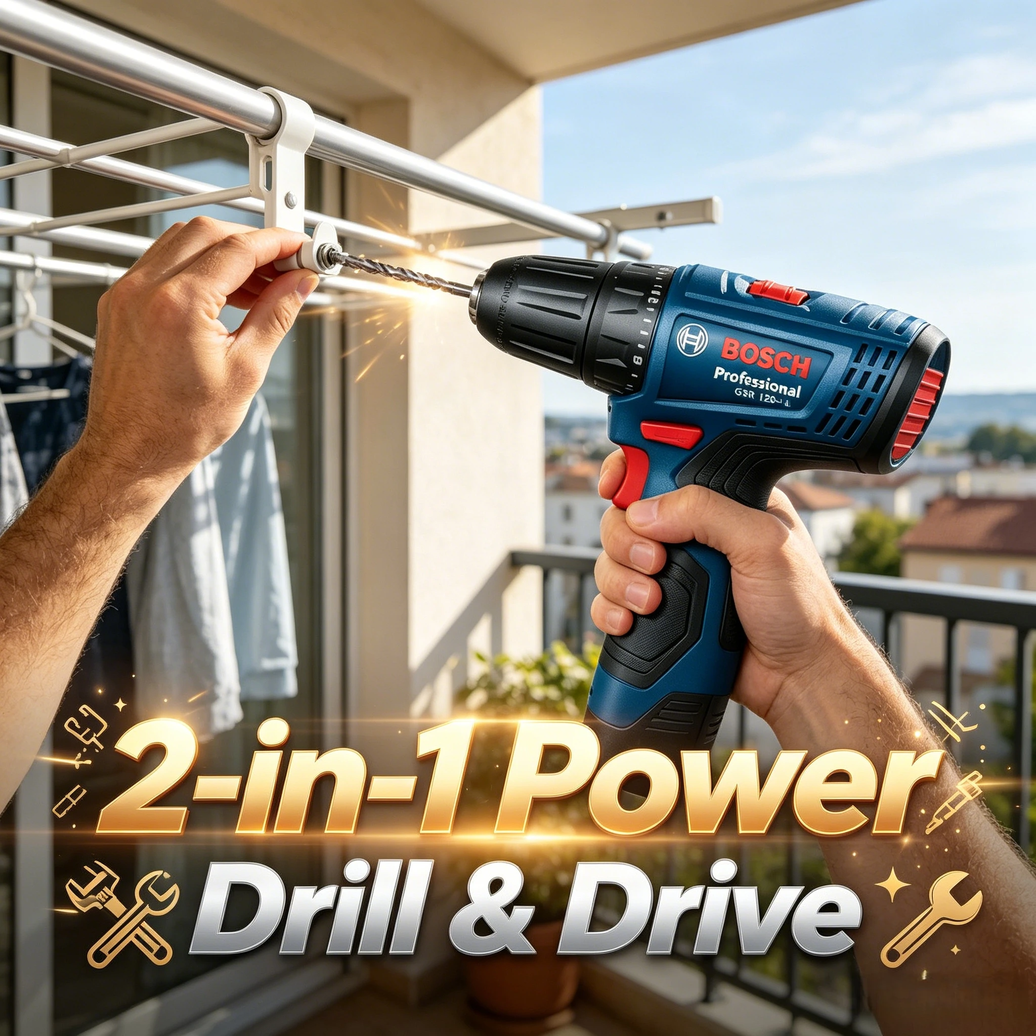 bosch-gsr120-li-electric-drill-12v-professional-cordless-screwdriver-rechargeable-impact-drill-driver-multi-function-power-tools