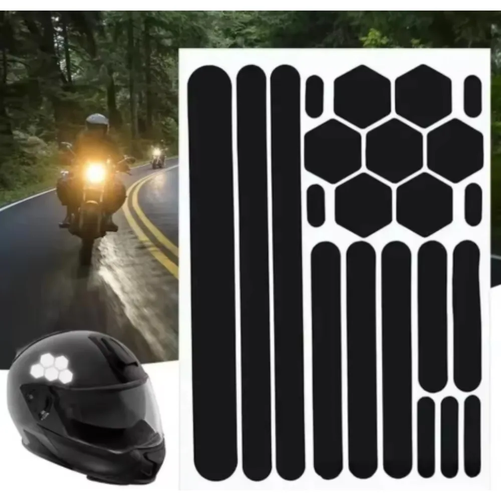 1 Set Helmet Invisible Helmet Sticker Simple and Effective Helmet Bicycle Motorcycle Black