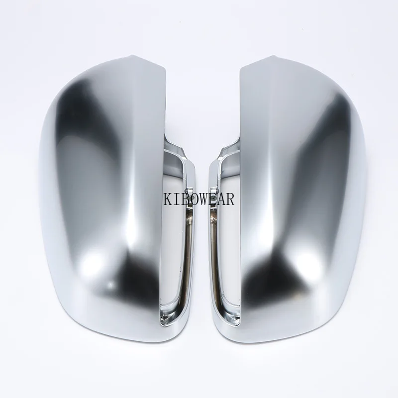 Image of 2 Stück Silber Chrom Seitenspiegelkappen Abdeckungen für Audi A4 B7 B6 A6 S6 4F C6 A3 S3 8P Sportback S3 S4 S6 Matt satin 2002 2004 2008