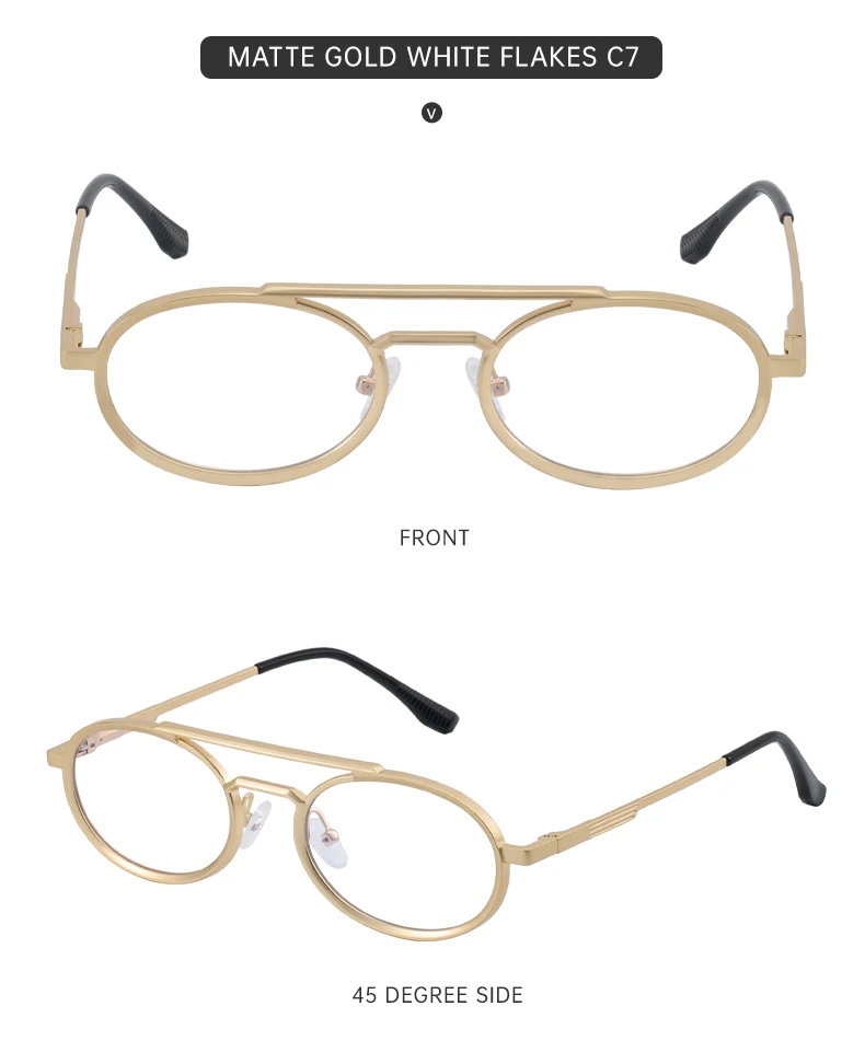 Ovale Steampunk-Sonnenbrille mit kleinem Rahmen für Damen, 2026, luxuriöse Vintage-Rundsonnenbrille für Damen, Doppelstrahl-Brille für Damen – Detail 20