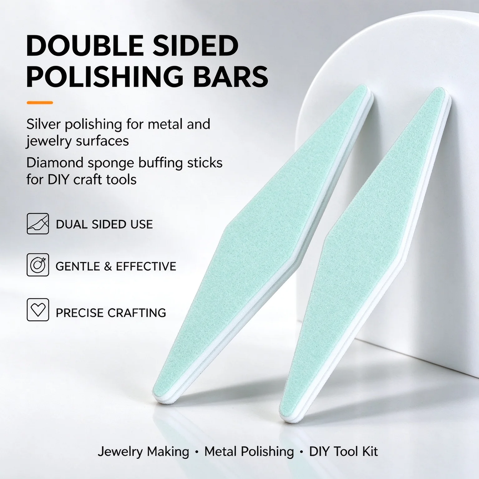 Silver Polishing Bars Double Sided Diamond Sponge Buffing Sticks for Jewelry Making Metal Polishing DIY Jewelry tools