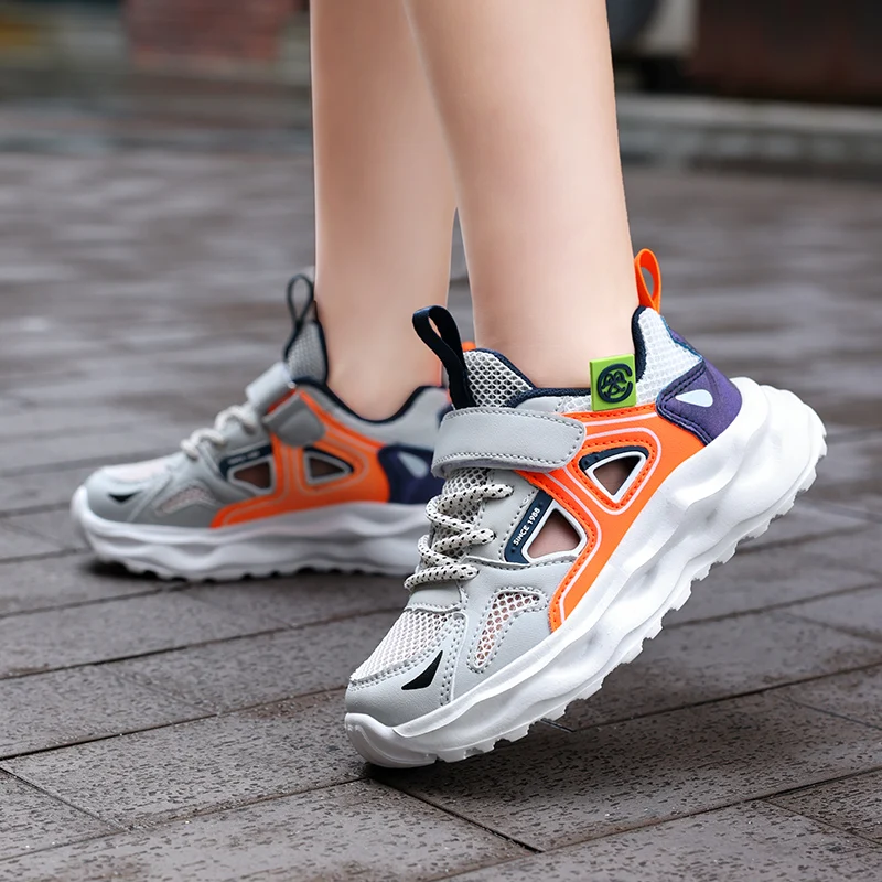 Chaussures décontractées pour enfants chaussures de course respirantes chaussures de marche antidérapantes chaussures légères à semelles souples pour enfants baskets en maille