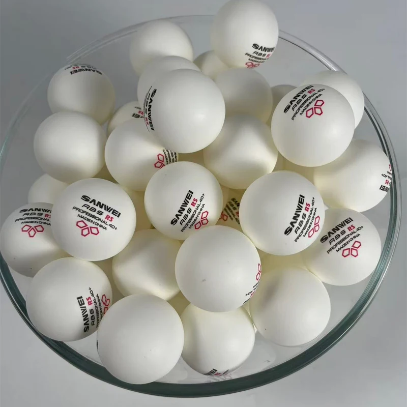 New SANWEI 3StarsTable Tennis Balls With Seam 100Pcs New ABS Plastic Material 40+ Professional Ping Pong Ball for Club Training