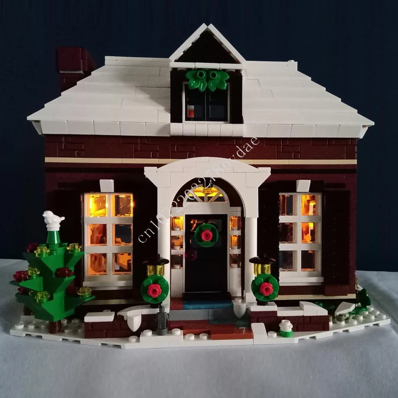 1190PCS Home Alone ที่ Winter Village MOC Creative Street View ชุดบล็อกอาคารสถาปัตยกรรมการศึกษา AssemblyToys ของขวัญ