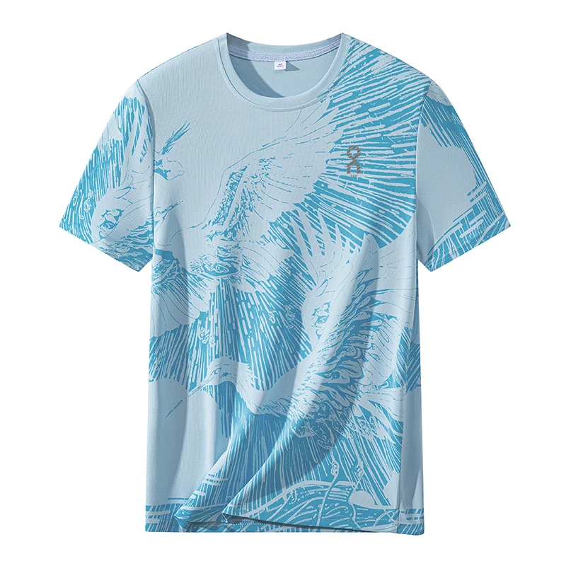 

Мужская футболка для занятий спортом на открытом воздухе, для тренировок, бега, альпинизма, быстросохнущая, дышащая, с коротким рукавом, в стиле Ханьфу