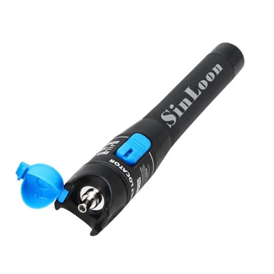

Visual Fault Locator, Red Light Pen Fiber Optic Cable Tester Meter, Cable Test Equipment Suitable for 2.5 mm Connector, for CAT