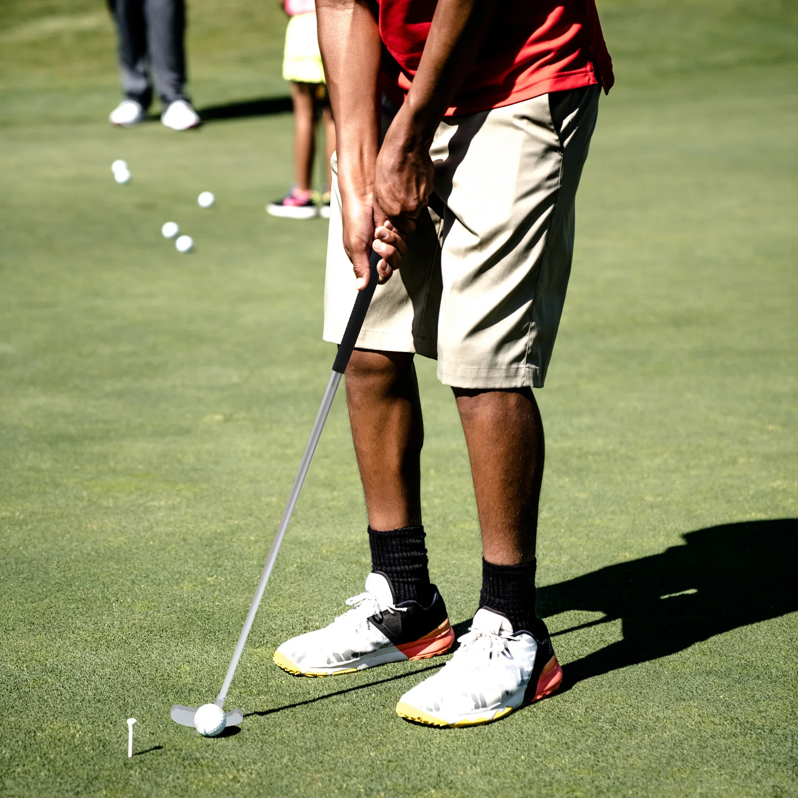 

1Set Zinc Alloy Golf Putter Portable Foldable Detachable Three-Section Pushing Rod Training Tool Golfs Putter Golfs Clubs