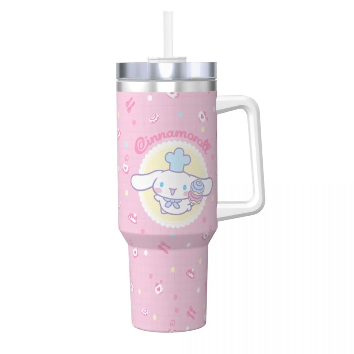 Cinnamoroll Tumbler Cold and Hot Water Bottle Heat Preservation Stainless Steel Coffee Mug Design Beach Mugs Cup