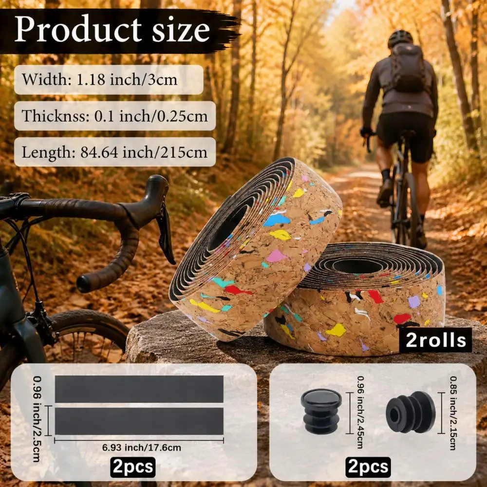 SEER Kork Rennrad Lenkerband EVA Anti-Rutsch Shockproo Rennrad Lenker Strapsf Bänder Fahrräder Zubehör – Detail 4