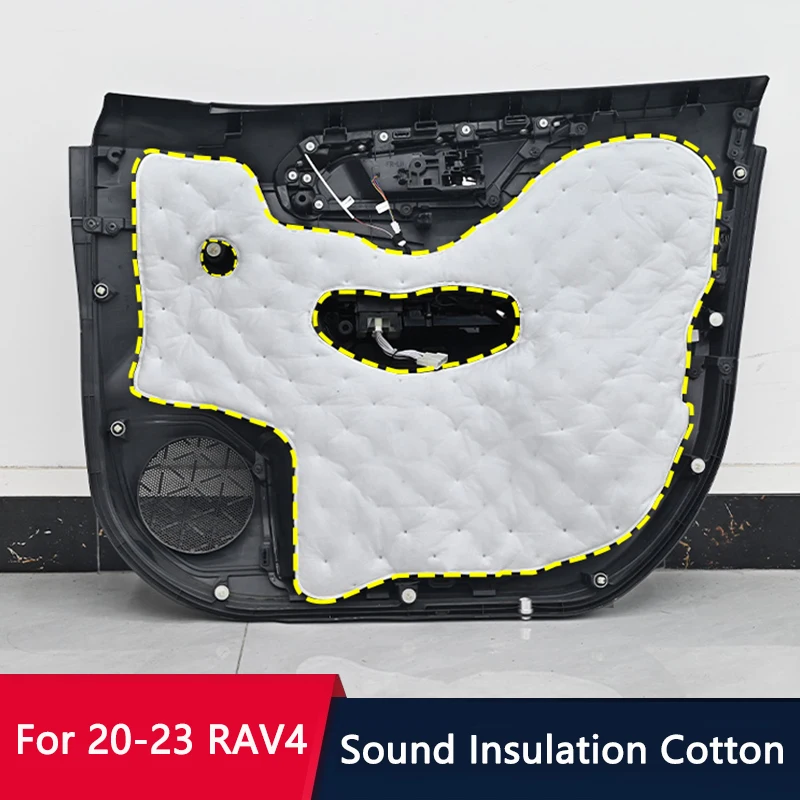 QHCP Car Door Sound Insulation Cotton Hood Interior Modification Shock Absorption Noise Reduction For 20-23 Toyota RAV4