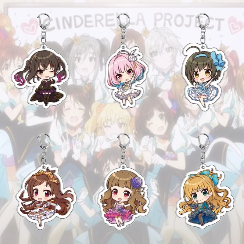 Брелоки THE IDOLM@STER CINDERELLA GIRLS: Аниме-фигурки Узукэ Рин, Мио, Анзу, подвеска для рюкзака, быстрая доставка