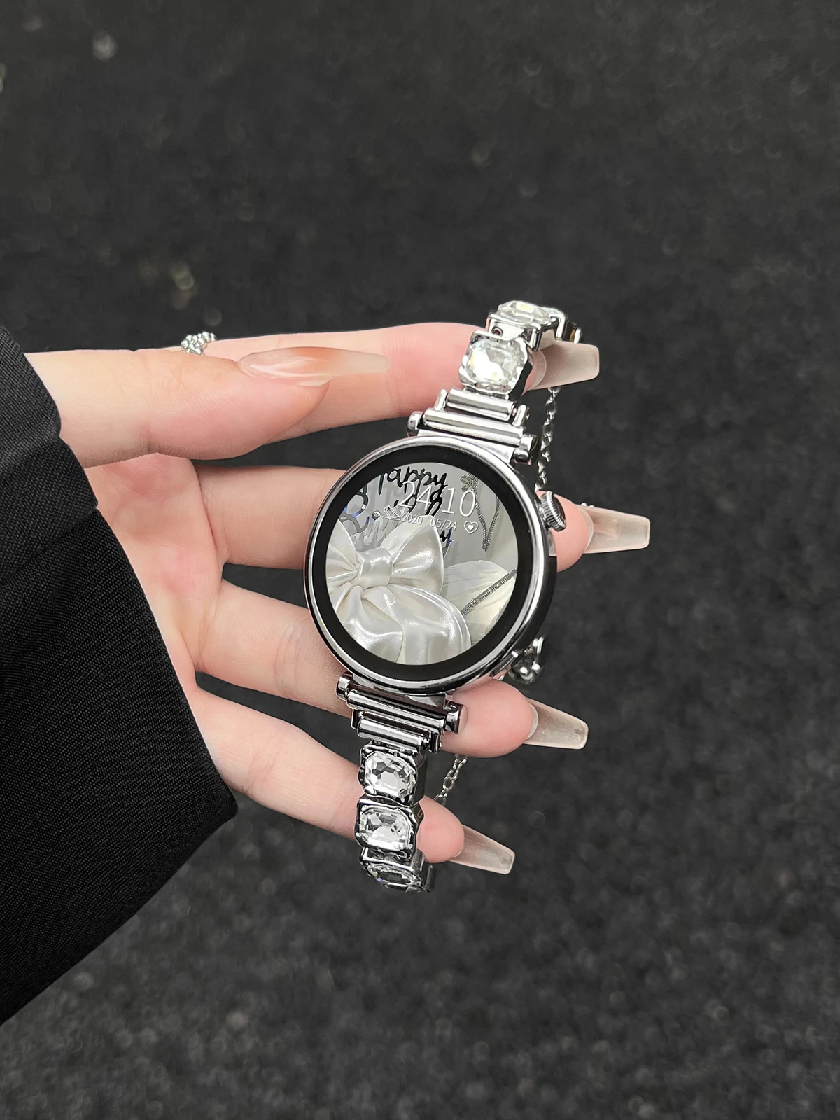 

22mm/20mm/18mm square diamond bracelet fashion strap suitable for Huawei GT5/GT5 Pro/GT4/GT2/3/4