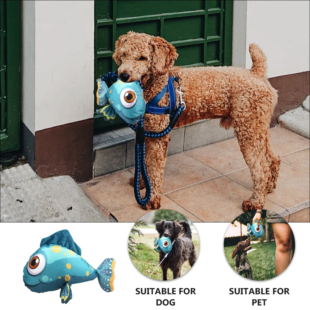 Puppy Chew Toys for Teething Pet Goldfish Squeaky Vocalize Dog Rope Oxford Cloth