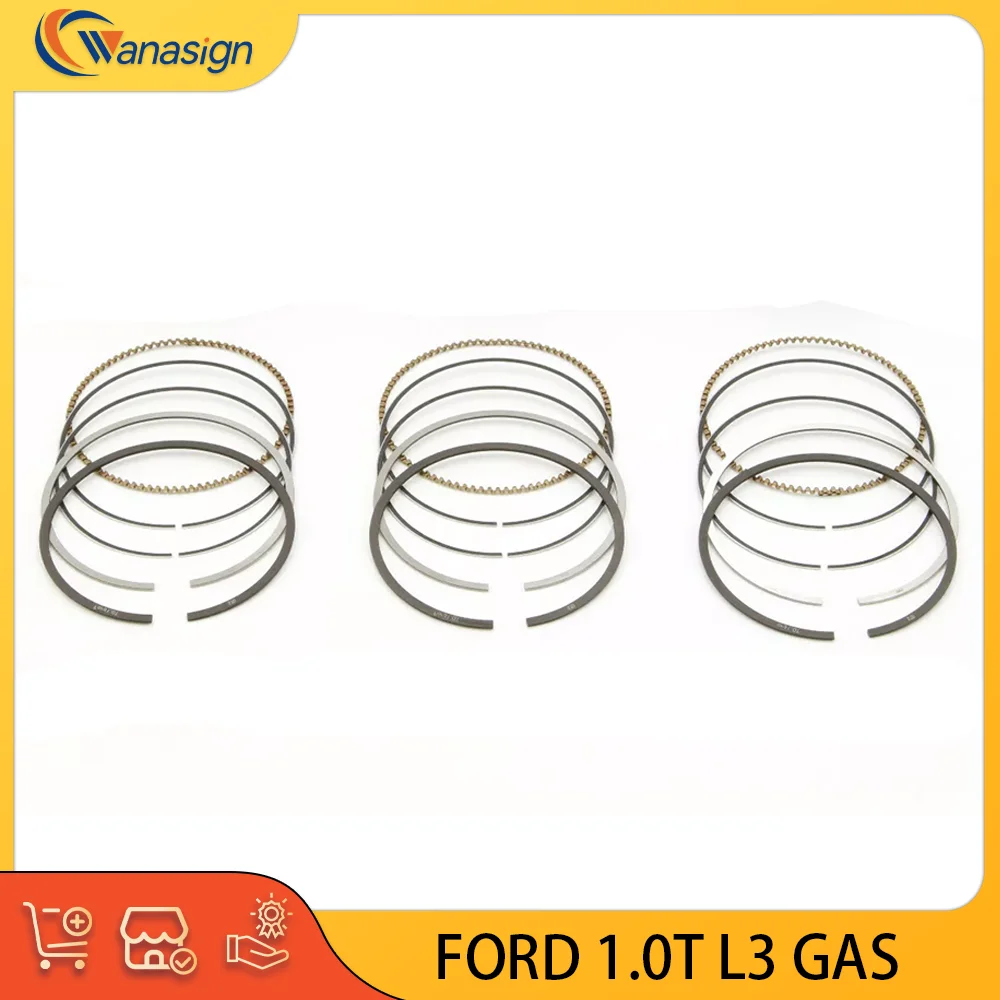 

AUTO ENGINE PARTS Piston Ring Set For Ford B-Max C Max Ecosport Fiesta Focus Grand Mondeo Tourneo Connect 1.0T L3 GAS 2012-2019