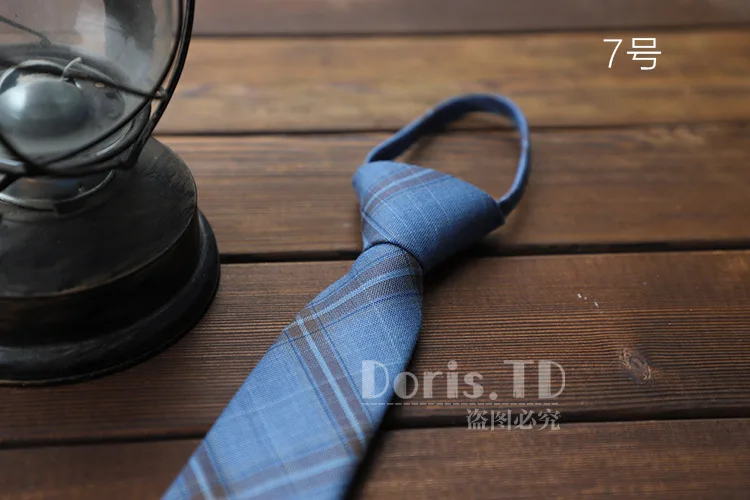 Neue Streifen Plaid Print 6CM Krawatte für Gentleman Hochzeit Party Krawatten Zubehör Elastische Neue Mode Männlichen Zipper Krawatte – Detail 9