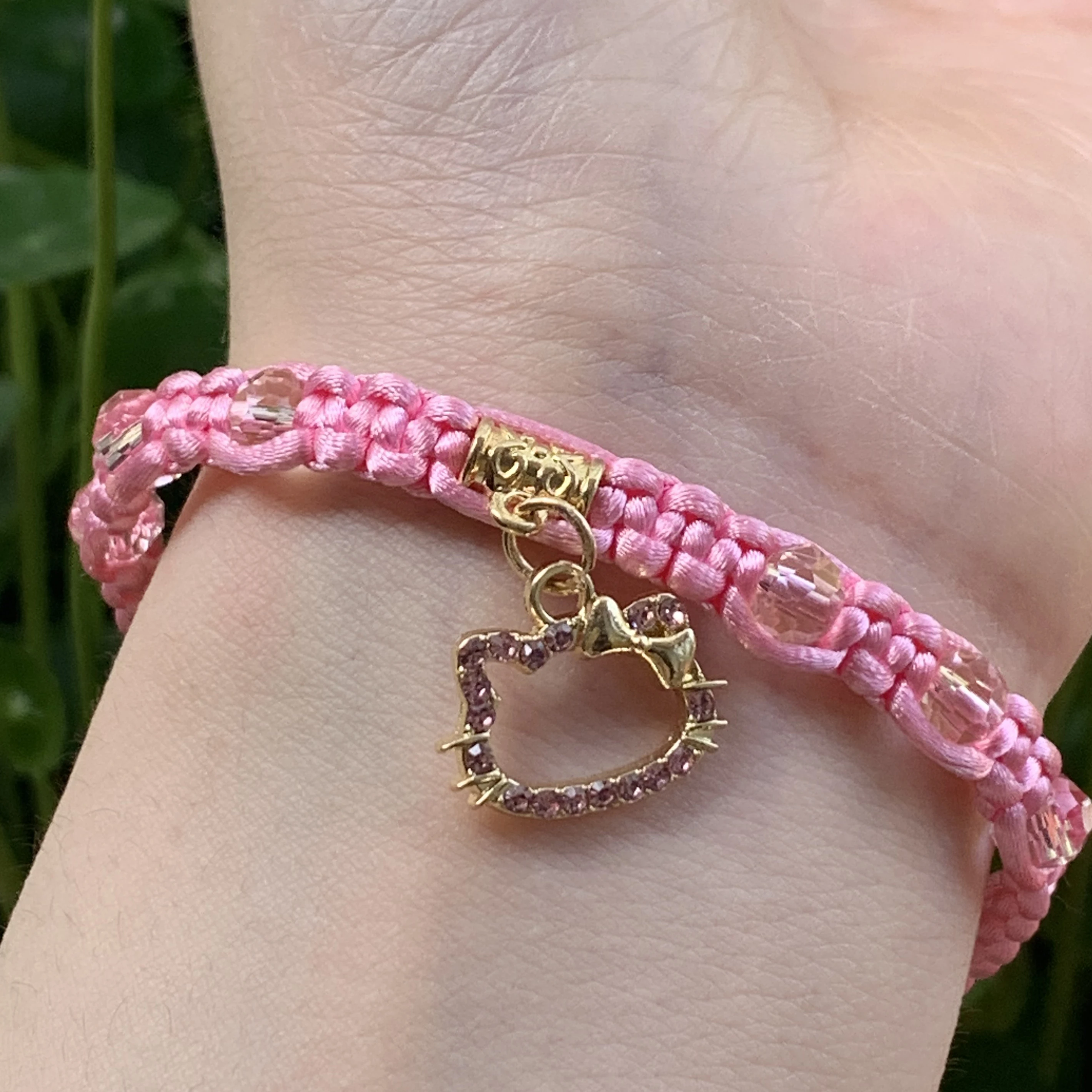 12 Pcs ColorCute  Cat Charm Bracelet Handmade Braided Rope Thread Adjustable Bracelets&Bangles Lucky Jewelry Friends Gift