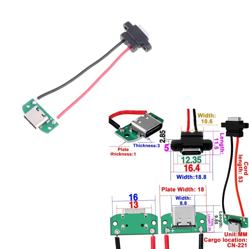 Type C Socket Connector  Female USB Male Charging Cable Adapter for Fast Power Transfer Multi Device Compatibility Phone Tablet