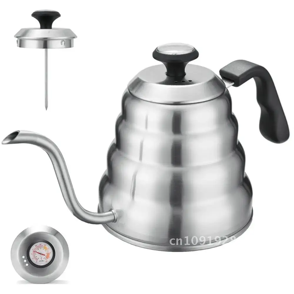 

Coffee Kettle1L/1.2L Office Steel Pour Over Coffee Pot Home For Kettle Cafetera Kettle Thermometer Drip Stainless with