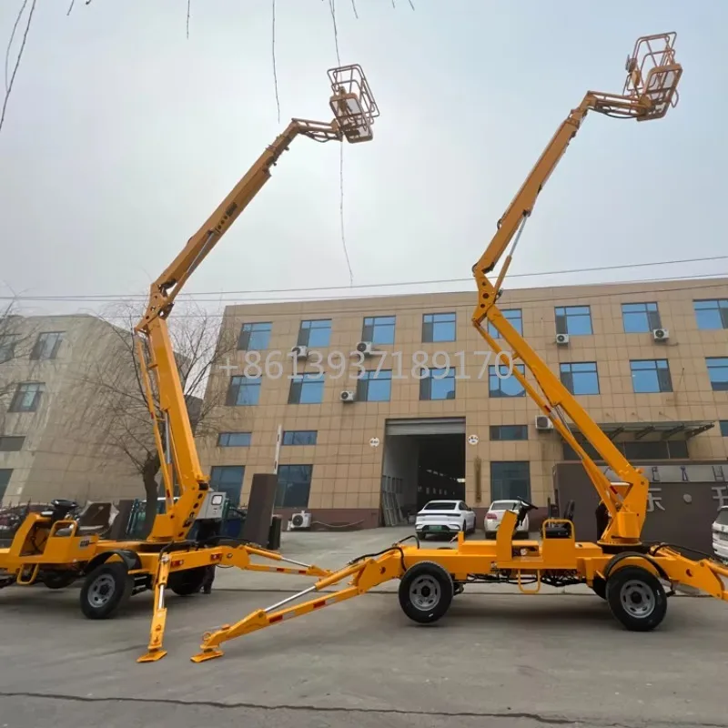 10m-20m Lift Telescoping Crank Arm Platform Lifting Boom Aerial Work Platform Lift for Sale