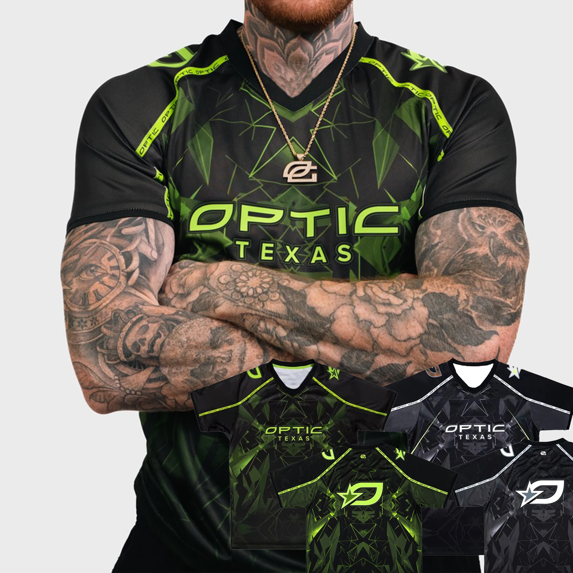 Texas Green Variant Jersey T-shirt Soccer Jersey Summer V-neck Men Women Summer Training Breathable Quick Drying T-shirts
