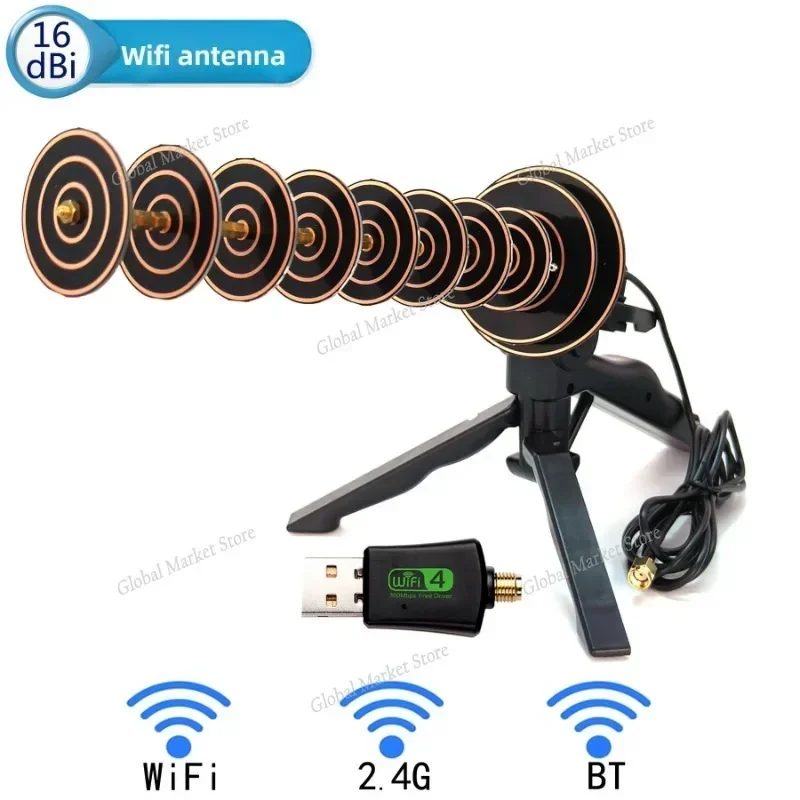 WIFI Yagi novel Directional antenna Wireless network card 2.4G long-distance signal booster for laptops and desktop computers