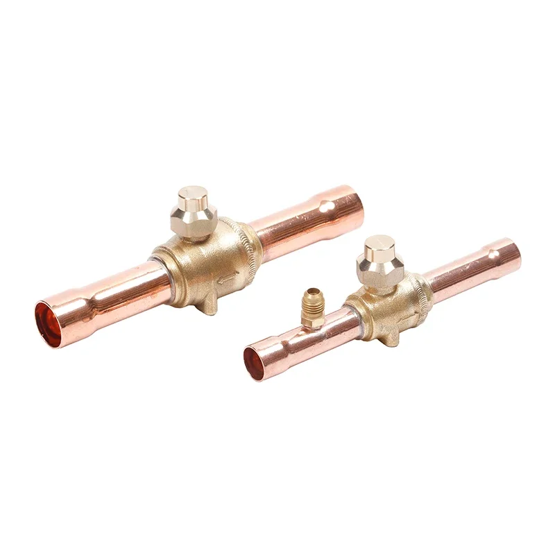 High Quality Copper Ball Valve 1/4'' 3/8'' 1/2'' 5/8'' 3/4'' 7/8'' Brass Body For Refrigeration Parts