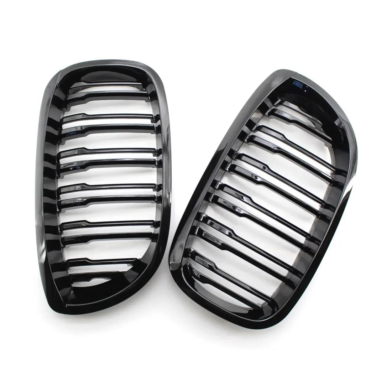 Gloss Black Front Bumper Car Kidney Grill 2 Slat Line Racing Grill For BMW E46 Coupe 3 Series 325Ci 330Ci LCI 2door 2003-2006