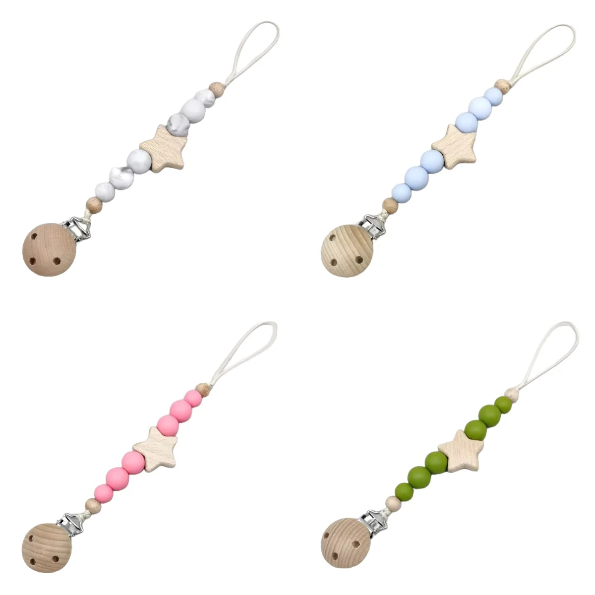 

Baby Pacifier Chain Clips Dummy Holder Teething Toys for Infants