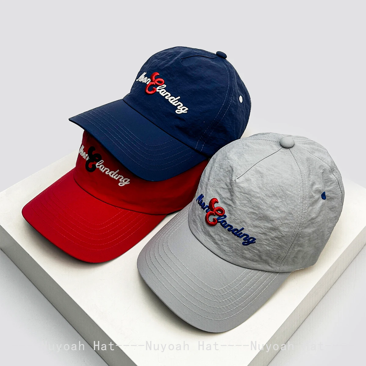 Schnell trocknende Baseballmützen mit persönlicher Buchstabenstickerei für Männer und Frauen im koreanischen Stil, vielseitige Outdoor-Sonnenschutz-Schirmmützen, modisch