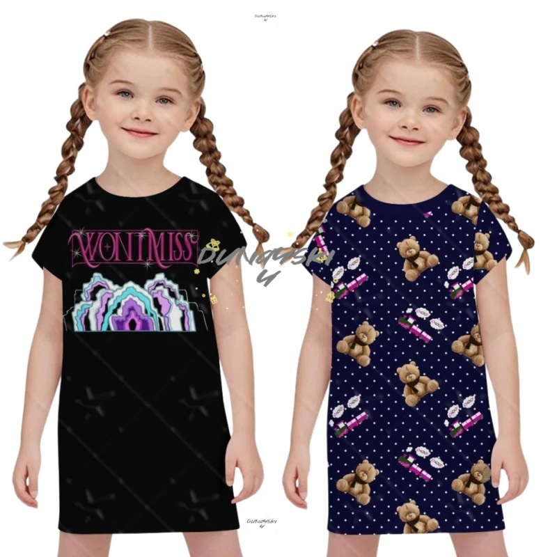 

Kids’ Kpop Demon Hunters Cosplay Outfits - Mira Zoey Rumi Harajuku Cartoon Dress, Cotton Summer Tops & Saja Boys Wear